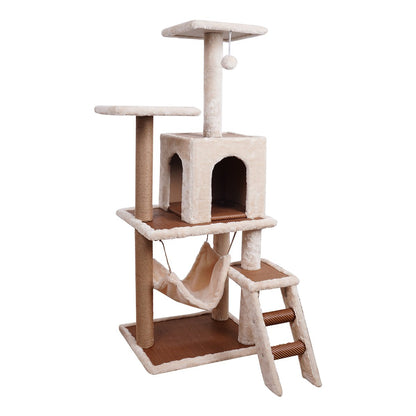 NNEDPE 125cm Cat Tree Scratching Post - Beige – vue 4