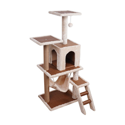 NNEDPE 125cm Cat Tree Scratching Post - Beige – vue 5