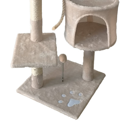 NNEDPE 110cm Cat Tree Scratching Post - Beige – vue 2
