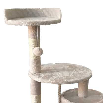 NNEDPE 110cm Cat Tree Scratching Post - Beige – vue 3