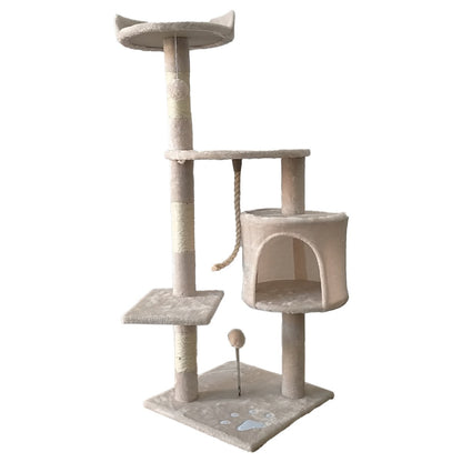 NNEDPE 110cm Cat Tree Scratching Post - Beige – vue 4