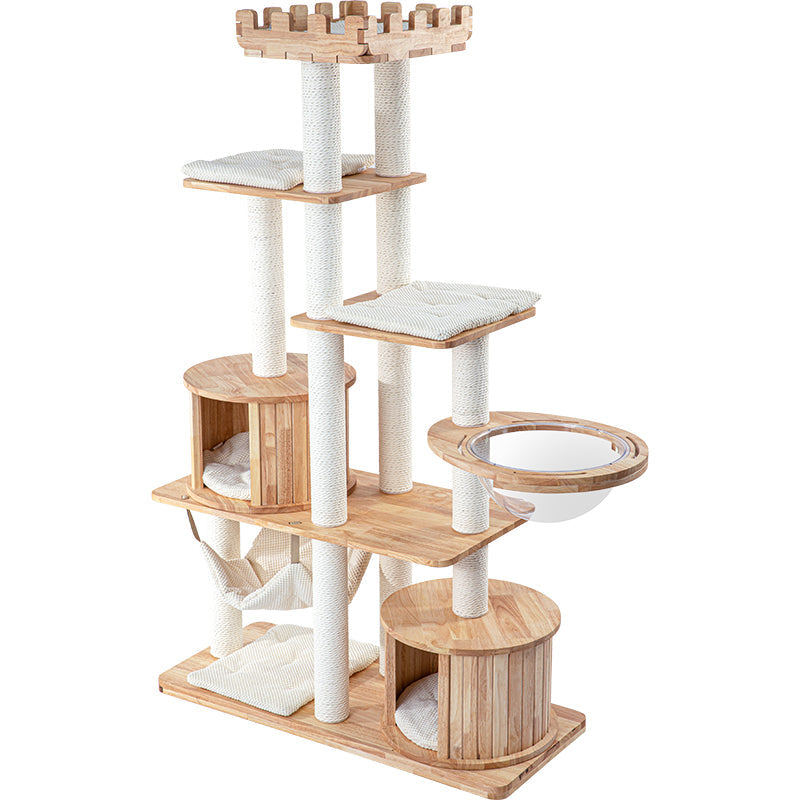 HONEYPOT CAT® MiaoZuo Premium Solid Wood Cat Tree 176CM #AG210316PRO