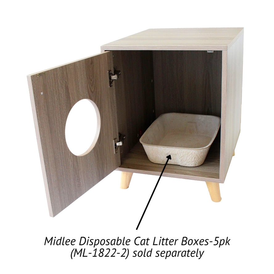 Meuble de litière pour chat caché Midlee (petit) - Midlee Designs