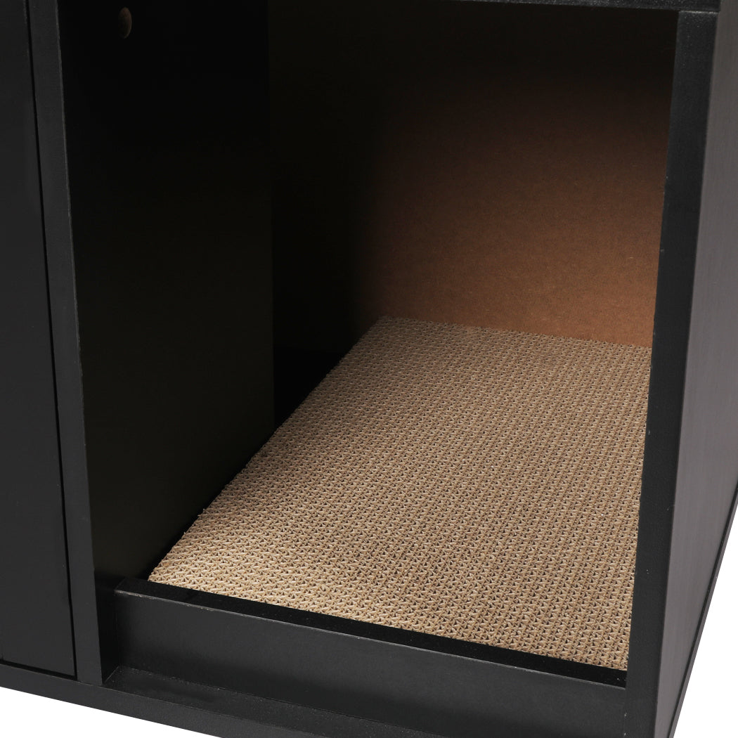PaWz Enclosed Cat Litter Cabinet Box Black – vue 4