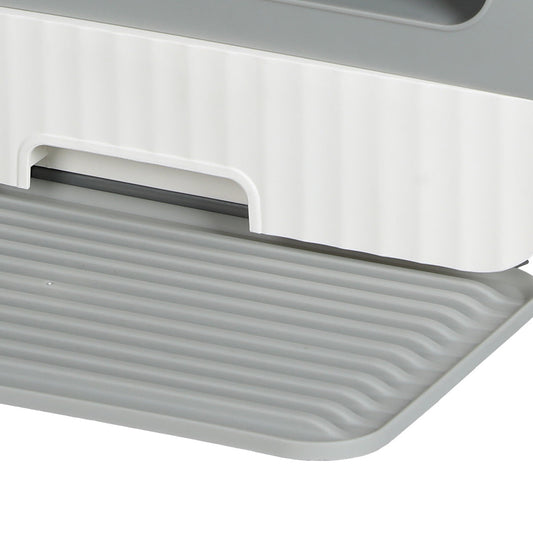 PaWz Fully Enclosed Cat Litter Box Mat Grey