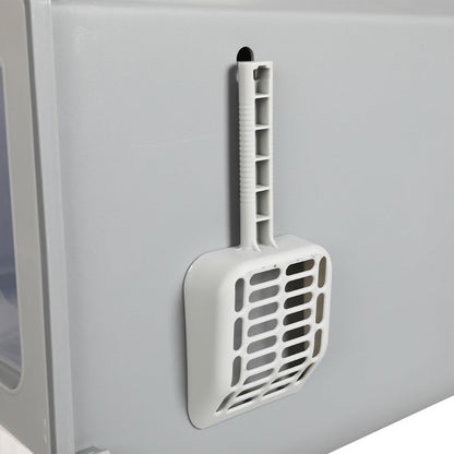 PaWz Fully Enclosed Cat Litter Box Mat Grey – vue 3