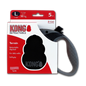 Laisse rétractable KONG Terrain, taille L, 5 mètres, avec poignée grip et emballage rouge et blanc.