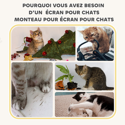 Tonneau à Gratter pour Chat Arbre à Chat Sisal Naturel et Herbiers Marins Recouvert de Peluche 45 x 45 x 79cm Kaki Café