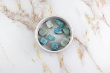 Aquamarine rolled stone – vue 5