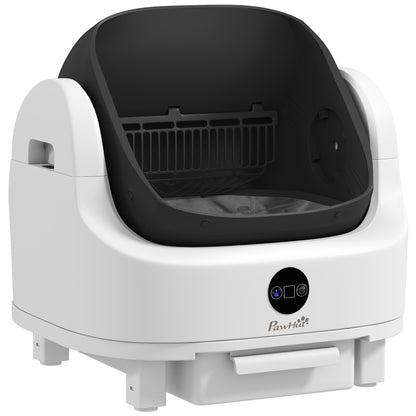 Litière chat autonettoyante bac à litière pour chat automatique ouvert isolation des odeurs/protection de sécurité blanc